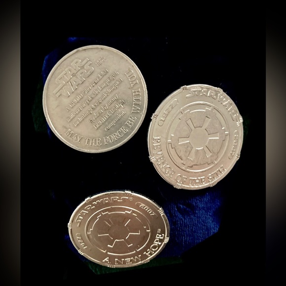 STAR WARS 1977-2007 30th Anniversary COINS LOT of 3 - Picture 2 of 2